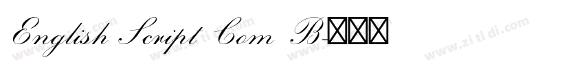 English Script Com B字体转换